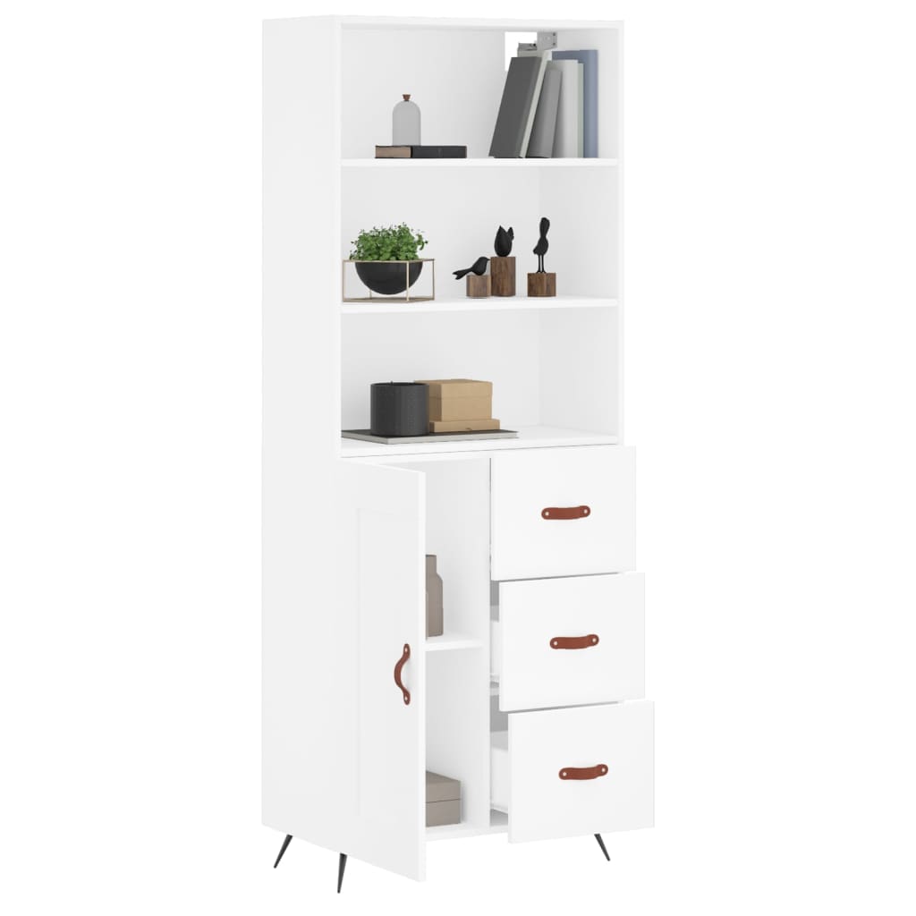 vidaXL Highboard White 69.5x34x180 cm Engineered Wood