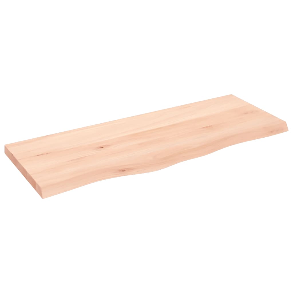 vidaXL Wall Shelf 100x40x(2-4) cm Untreated Solid Wood Oak