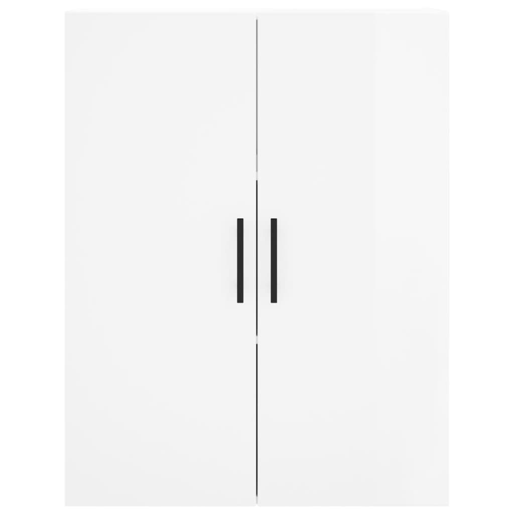 vidaXL Highboard High Gloss White 69.5x34x180 cm Engineered Wood