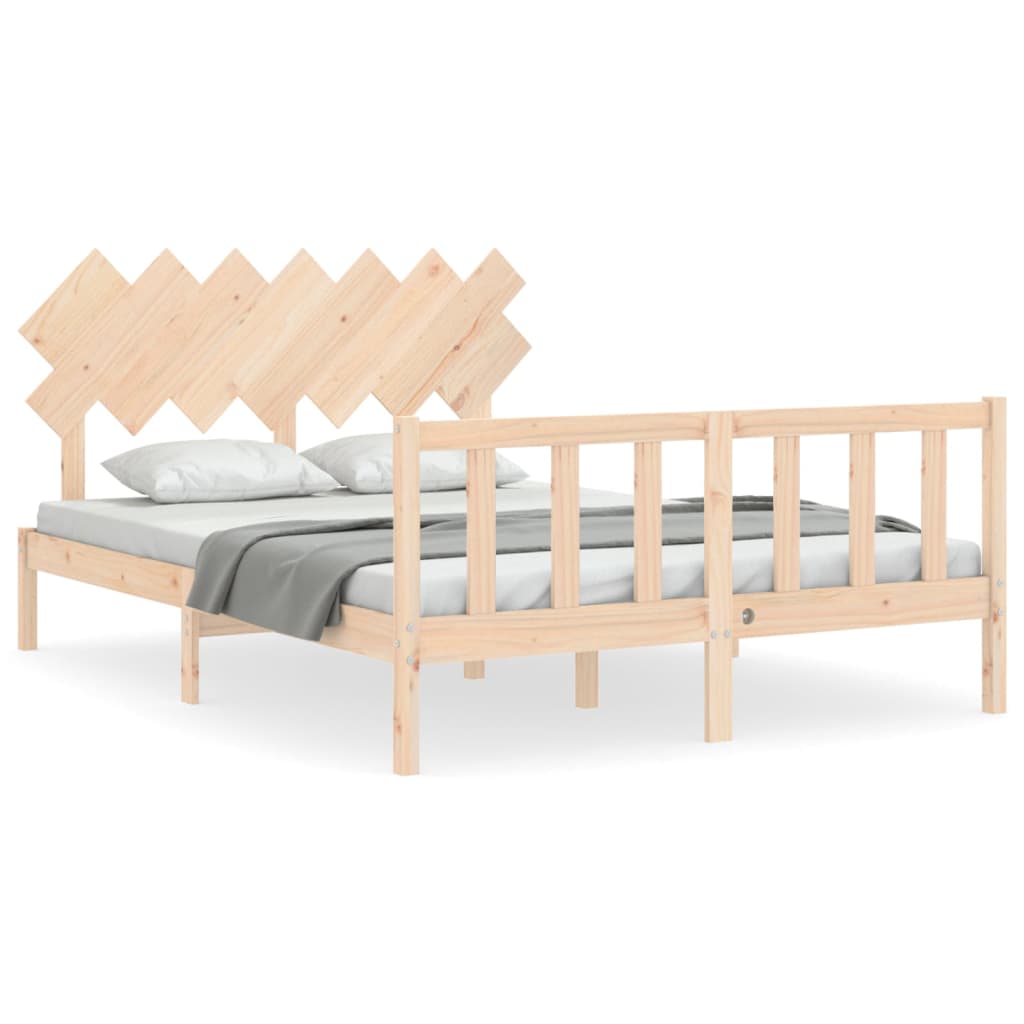 vidaXL Bed Frame without Mattress 140x200 cm Solid Wood Pine