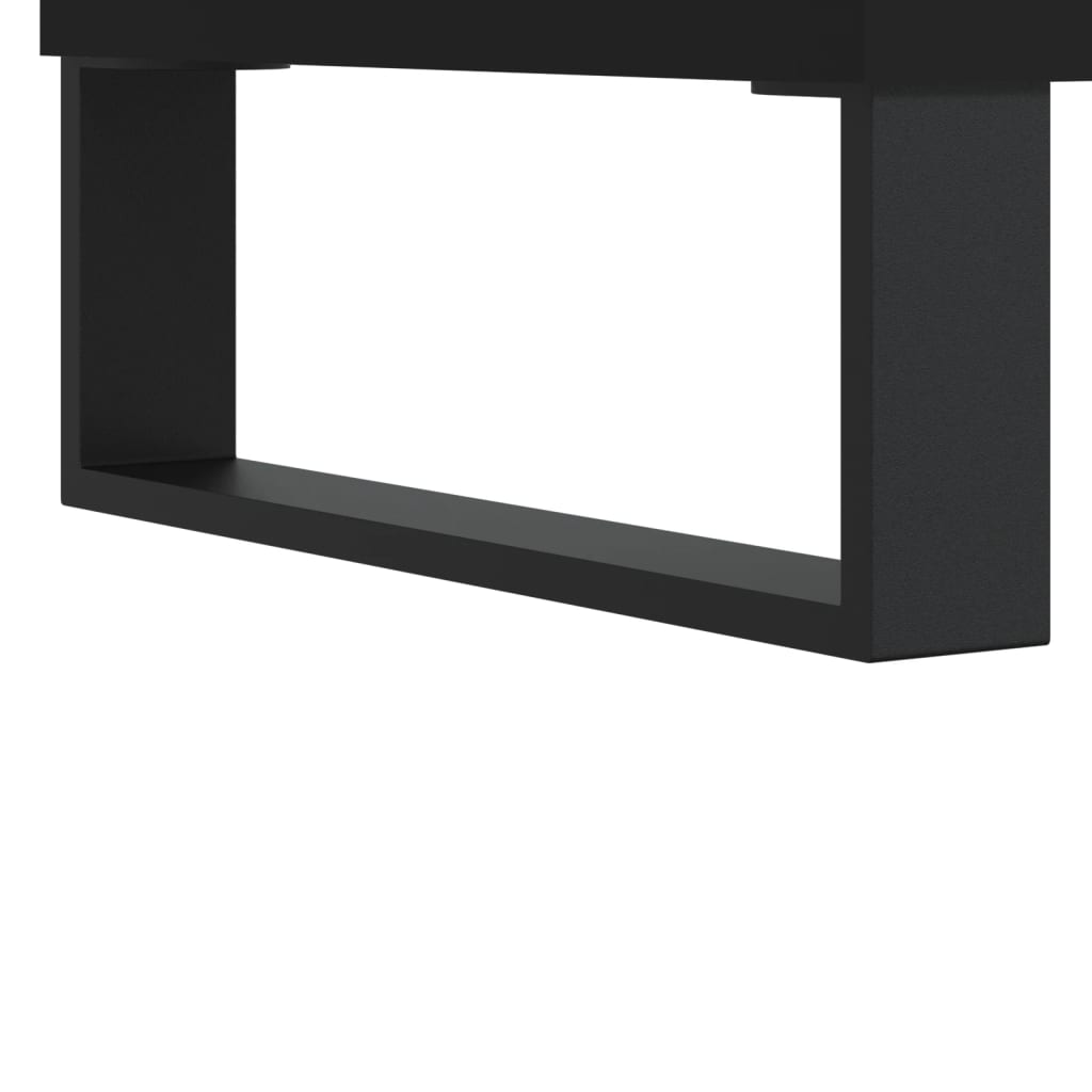 vidaXL Bedside Cabinet Black 40x35x47.5 cm Engineered Wood