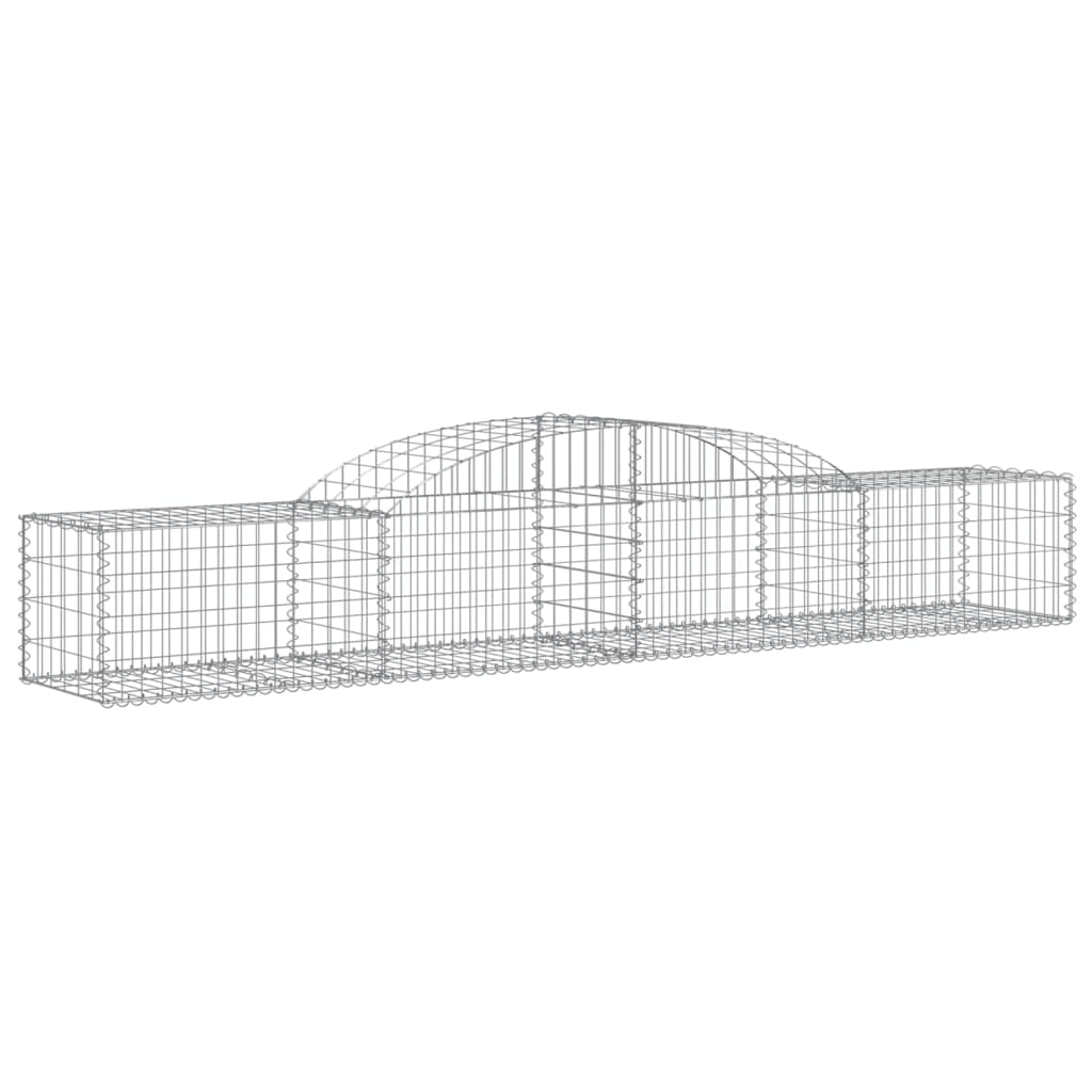 vidaXL Arched Gabion Baskets 13 pcs 300x50x40/60 cm Galvanised Iron