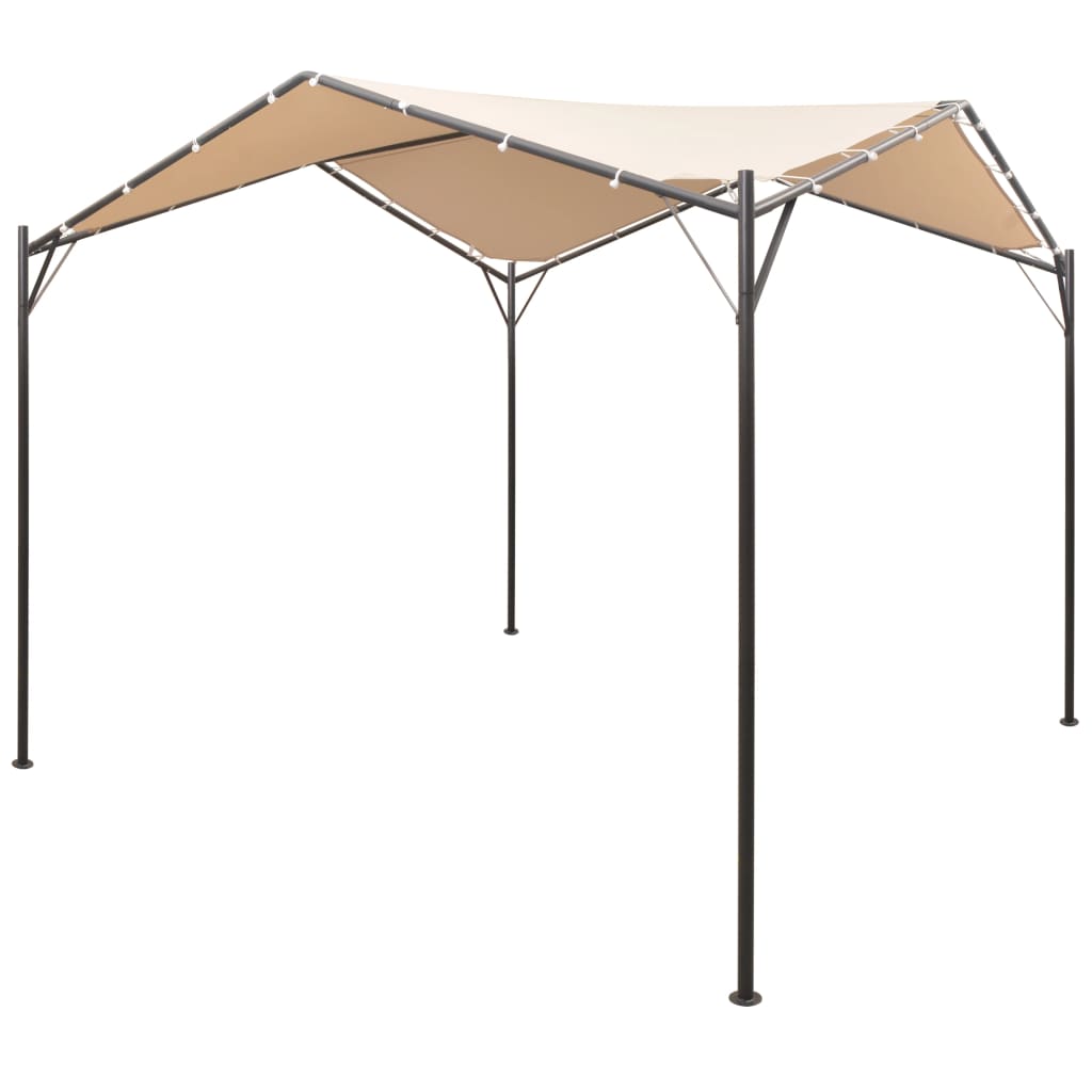 vidaXL Gazebo Pavilion Tent Canopy 4x4 m Steel Beige