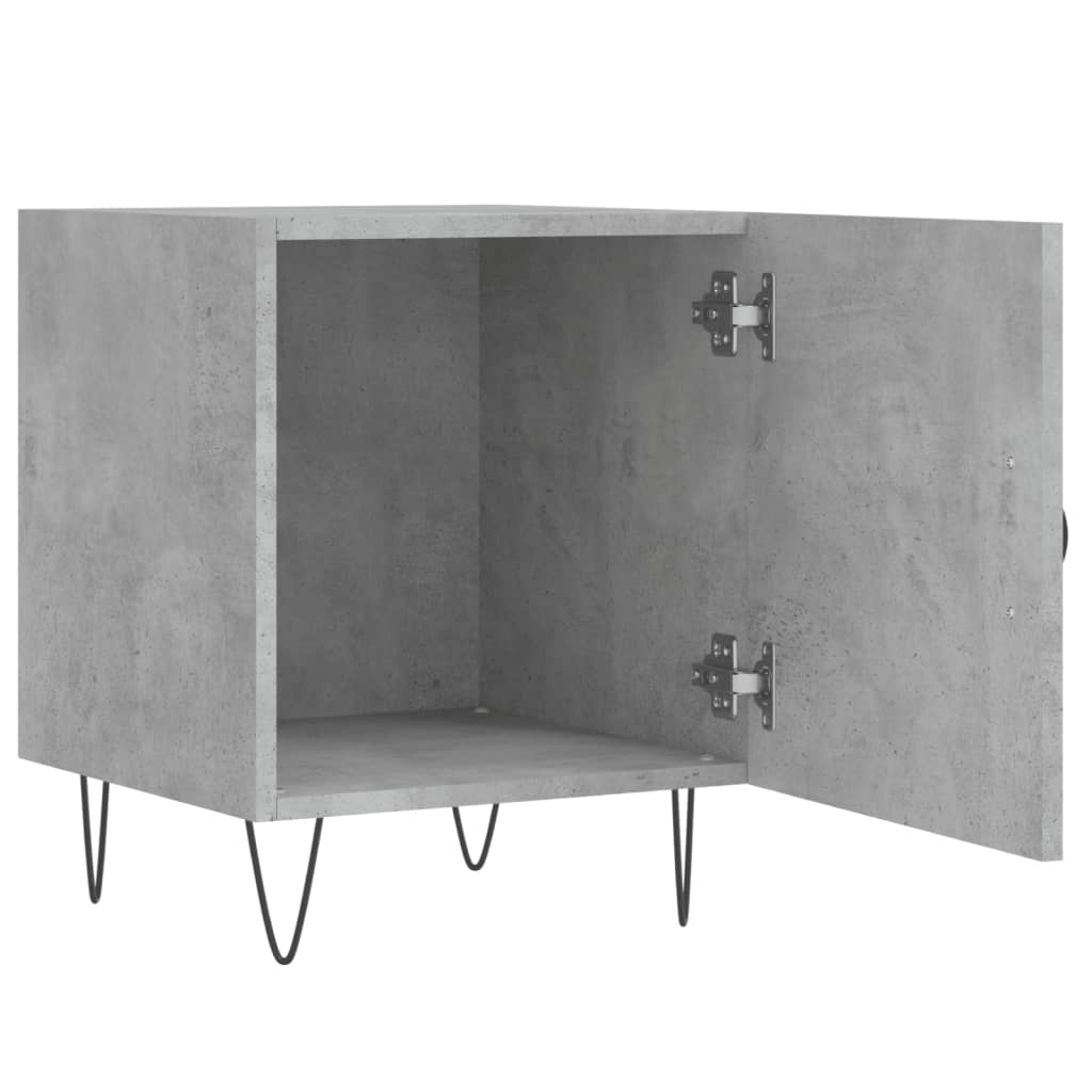 vidaXL Bedside Cabinets 2 pcs Concrete Grey 40x40x50 cm Engineered Wood