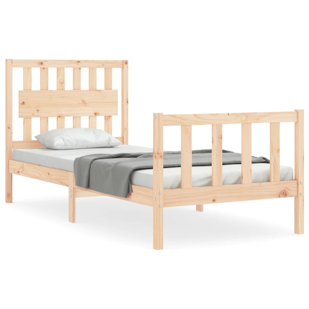 vidaXL Bed Frame without Mattress 90x200 cm Solid Wood Pine