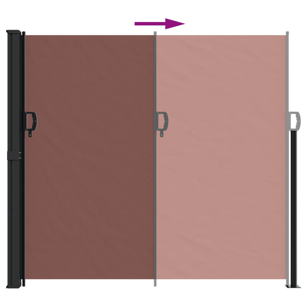 vidaXL Retractable Side Awning Brown 180x300 cm