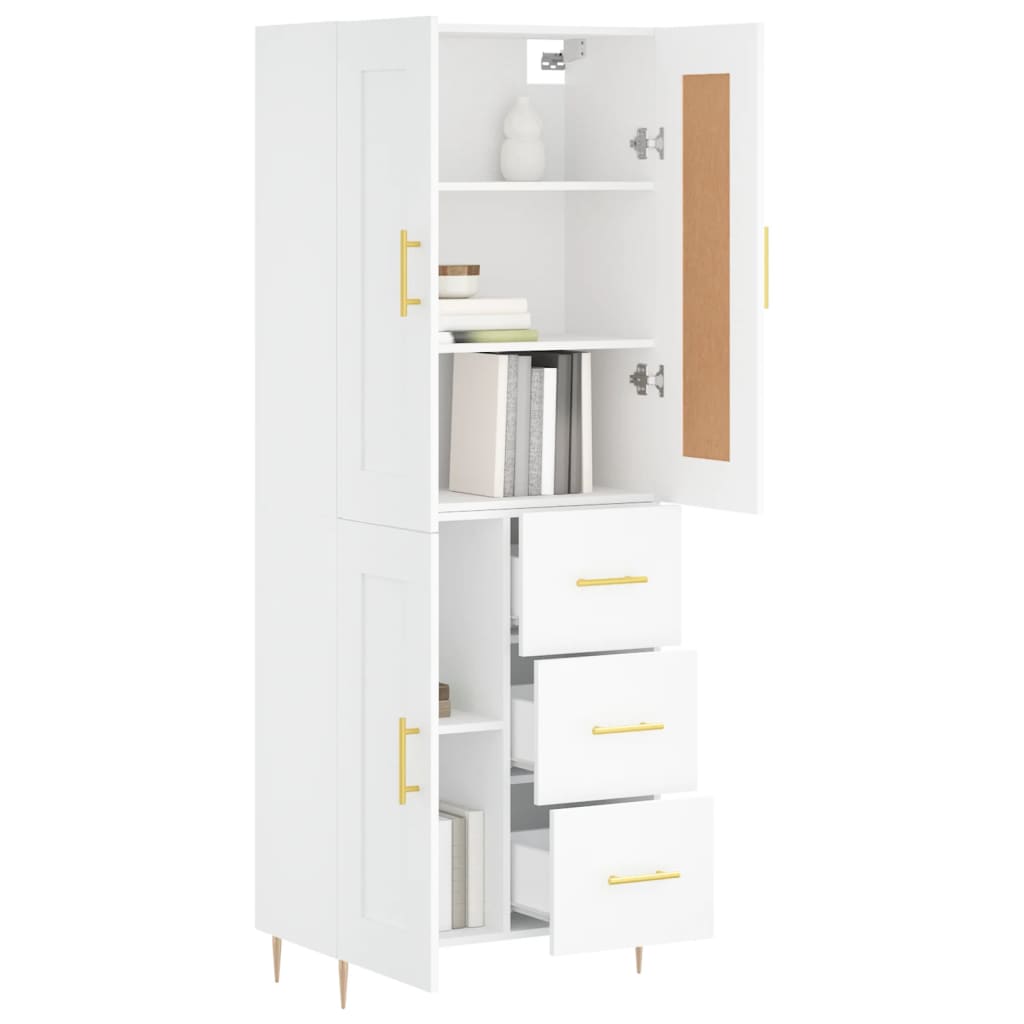 vidaXL Highboard White 69.5x34x180 cm Engineered Wood