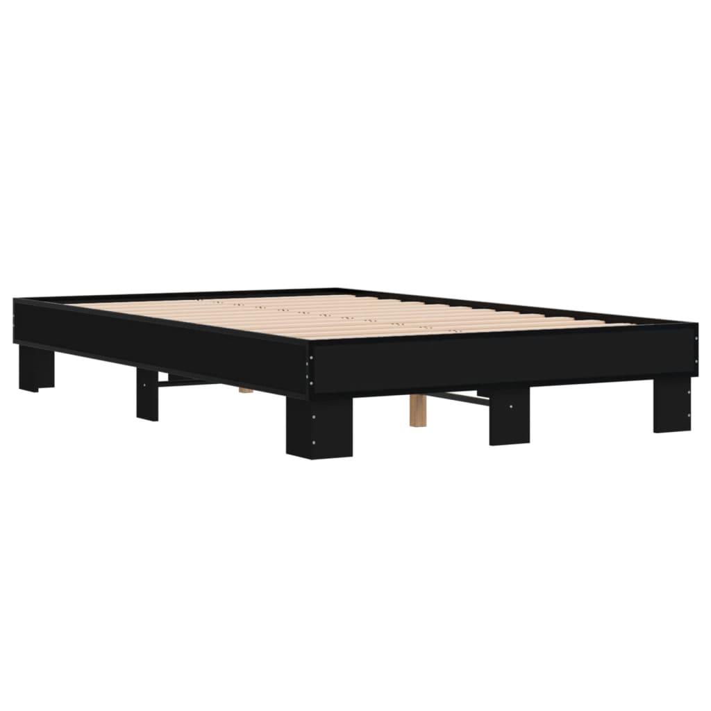 vidaXL Bed Frame without Mattress Black 135x190 cm Double