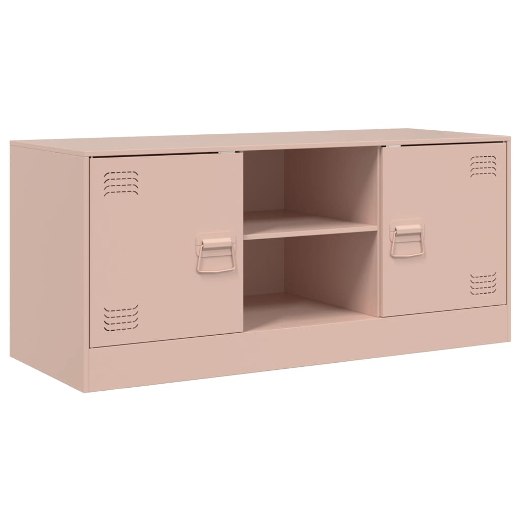 vidaXL TV Cabinet Pink 99x39x44 cm Steel