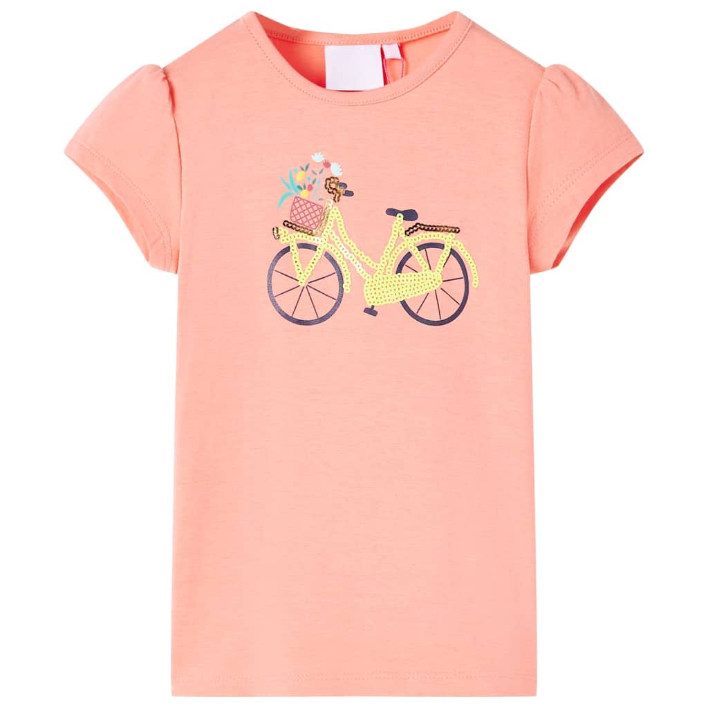 Kids' T-shirt Neon Coral 140