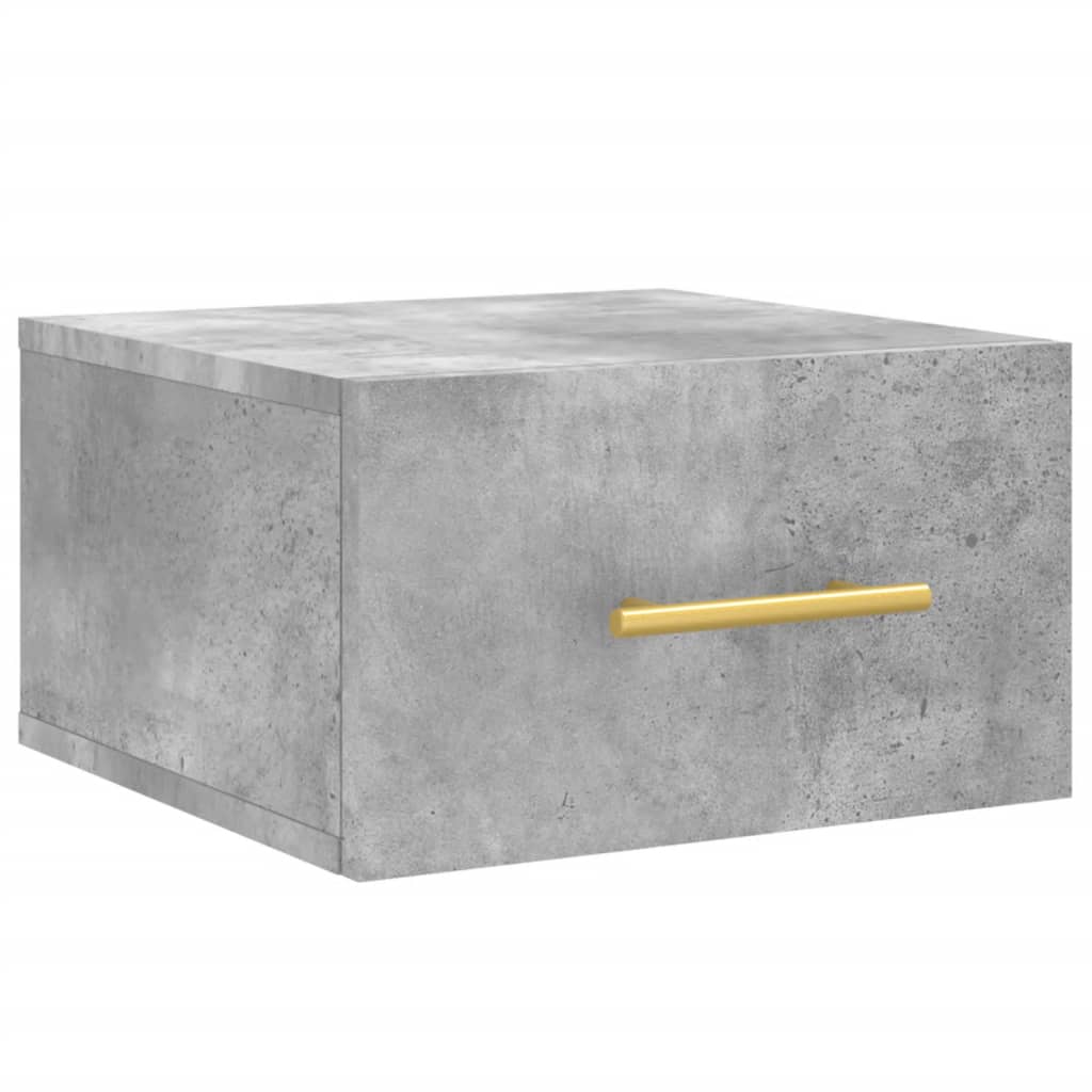 vidaXL Wall-mounted Bedside Cabinet Concrete Grey 35x35x20 cm