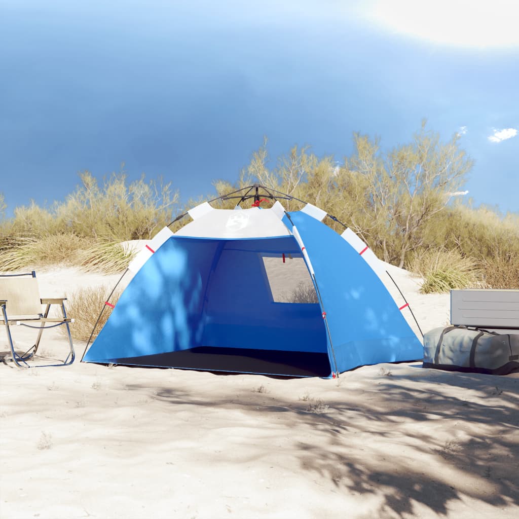 vidaXL Beach Tent 2-Person Azure Blue Quick Release Waterproof