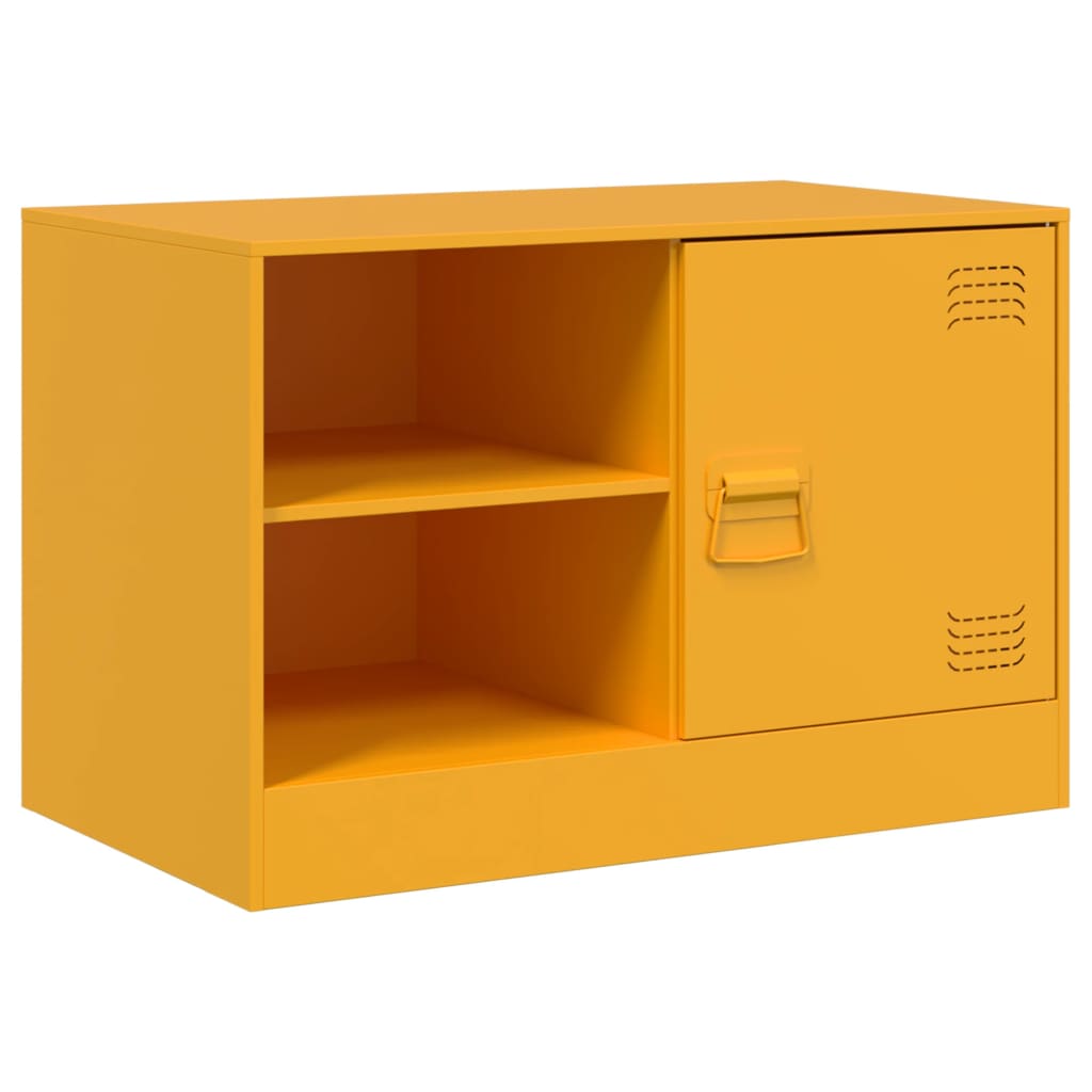 vidaXL TV Cabinet Mustard Yellow 67x39x44 cm Steel