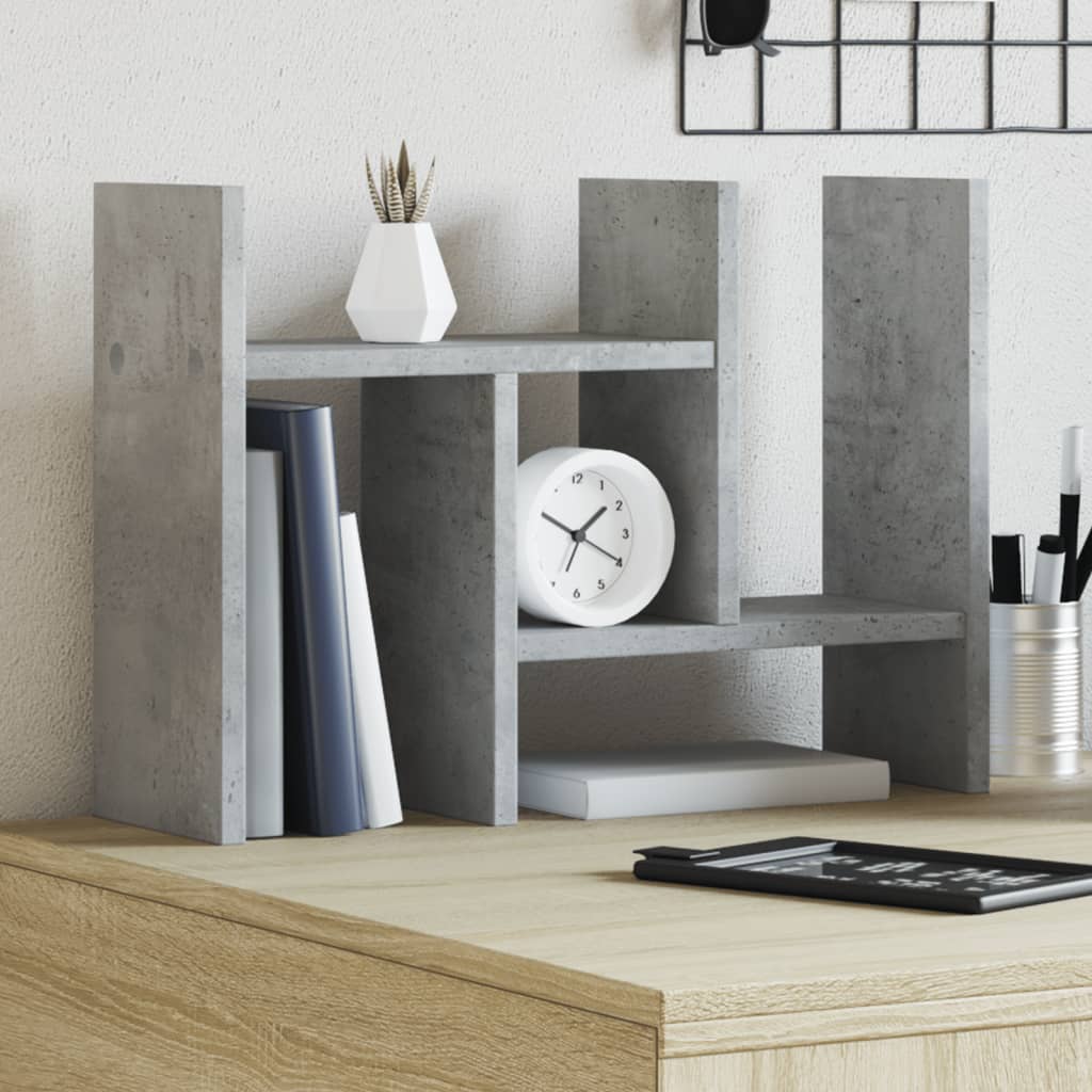 vidaXL Desk Organiser Concrete Grey 34.5x15.5x35.5 cm Engineered wood