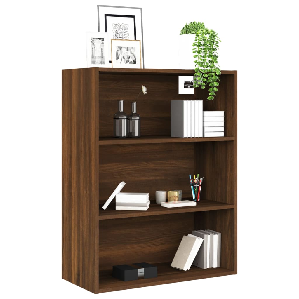 vidaXL Hanging Wall Cabinet Brown Oak 69.5x32.5x90 cm