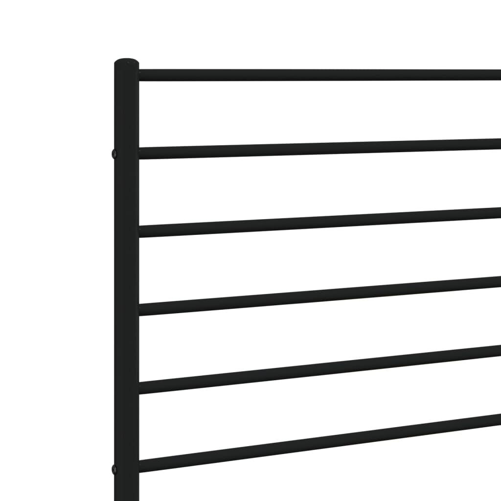 vidaXL Metal Headboard Black 200 cm