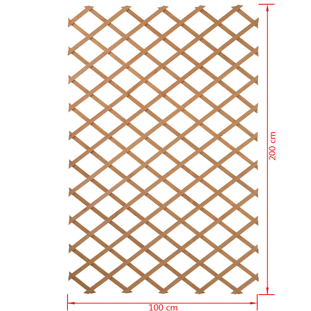 Nature Garden Trellis 100x200 cm Wood Natural 6041703