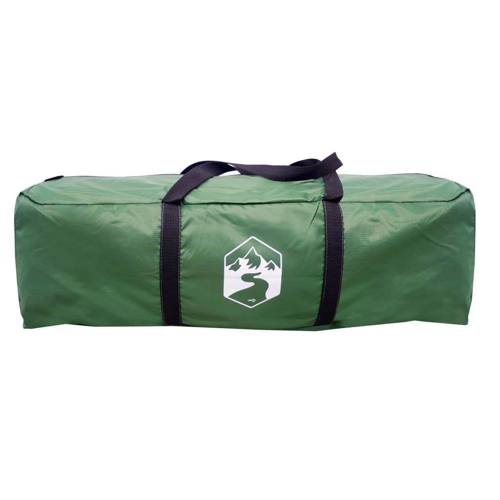 vidaXL Family Tent with Porch 6-Person Green Waterproof