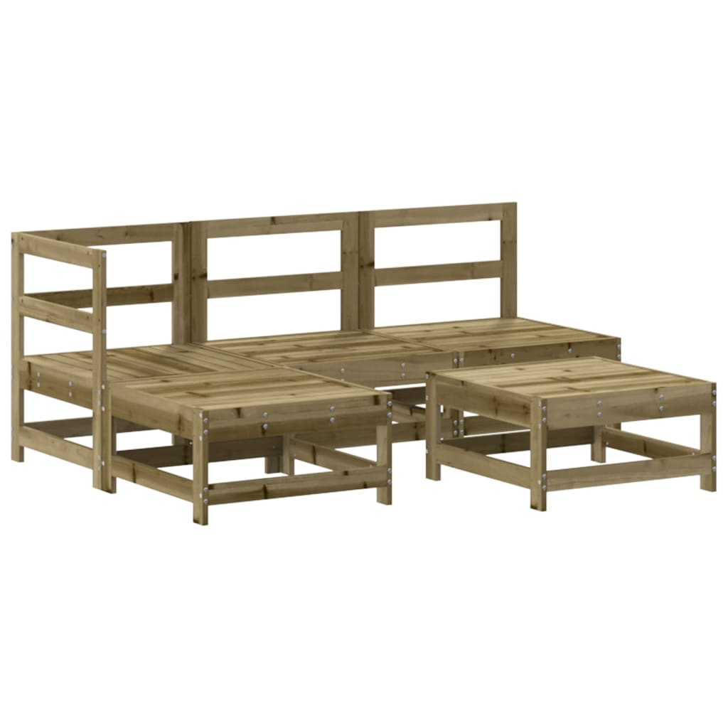 vidaXL 5 Piece Garden Lounge Set Impregnated Wood Pine