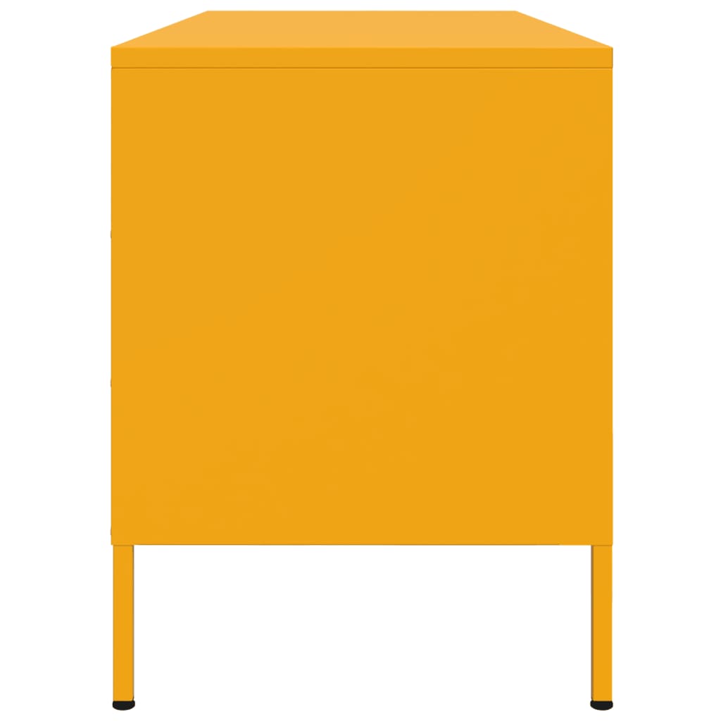 vidaXL TV Cabinet Mustard Yellow 100.5x39x50.5 cm Steel