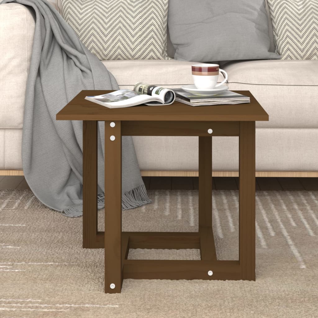 vidaXL Coffee Table Honey Brown 50x50x45 cm Solid Wood Pine