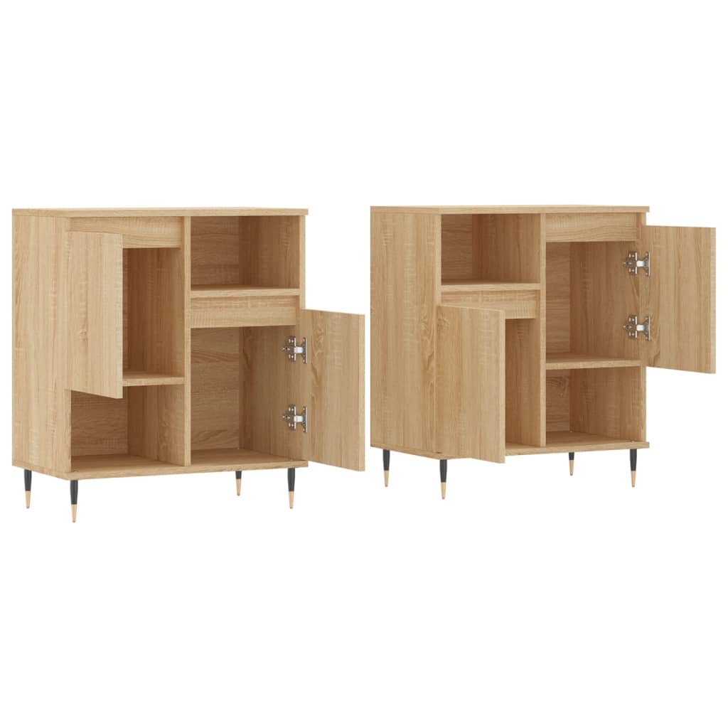 vidaXL Sideboards 2 pcs Sonoma Oak Engineered Wood