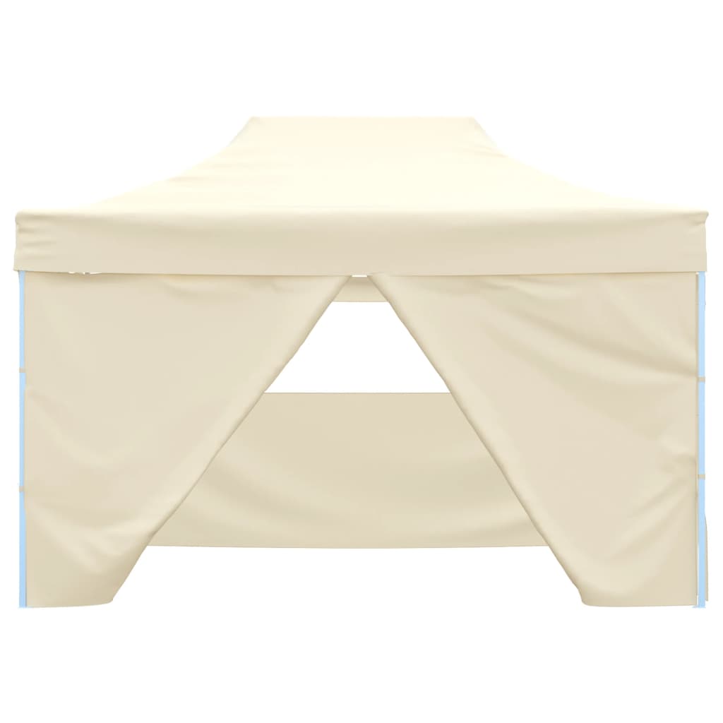 vidaXL Foldable Tent Pop-Up with 4 Side Walls 3x4.5 m Cream White