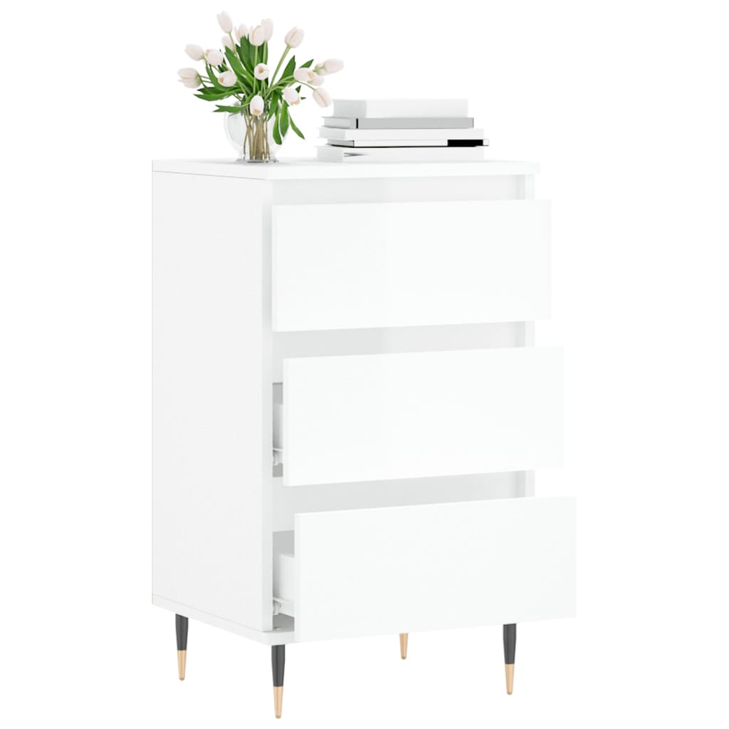 vidaXL Sideboard High Gloss White 40x35x70 cm Engineered Wood