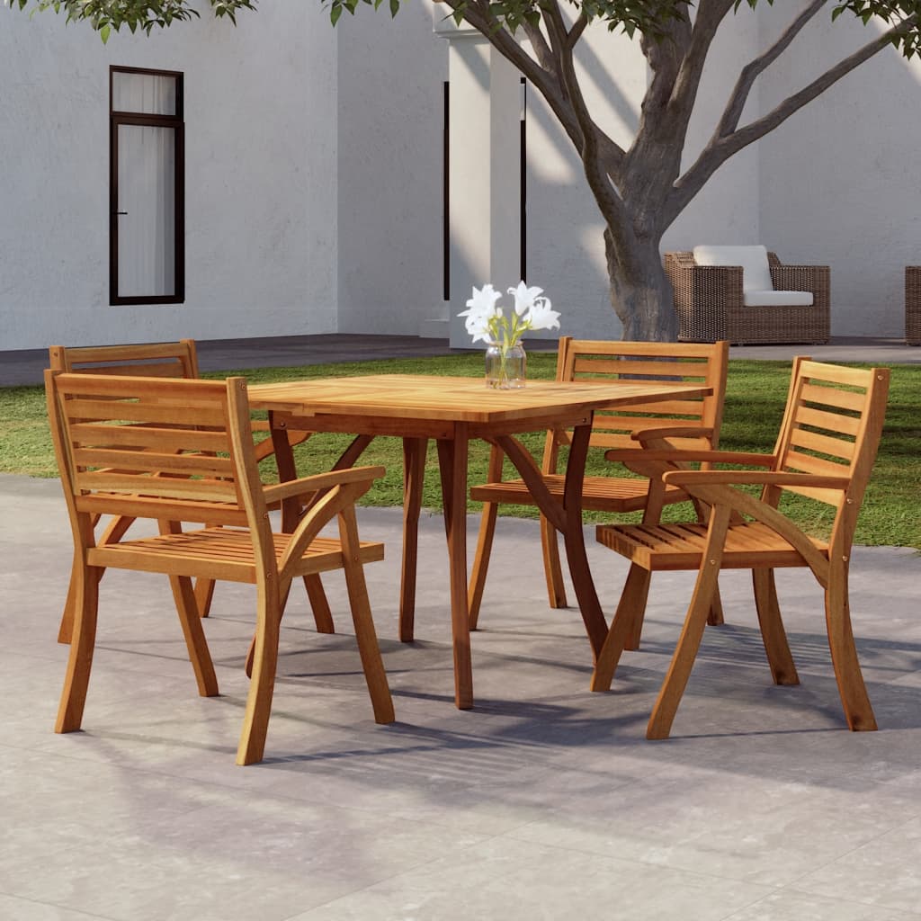 vidaXL Garden Table 110x110x75 cm Solid Wood Acacia