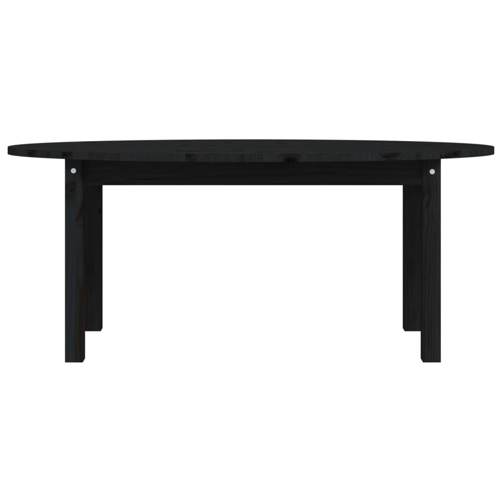 vidaXL Coffee Table Black 110x55x45 cm Solid Wood Pine