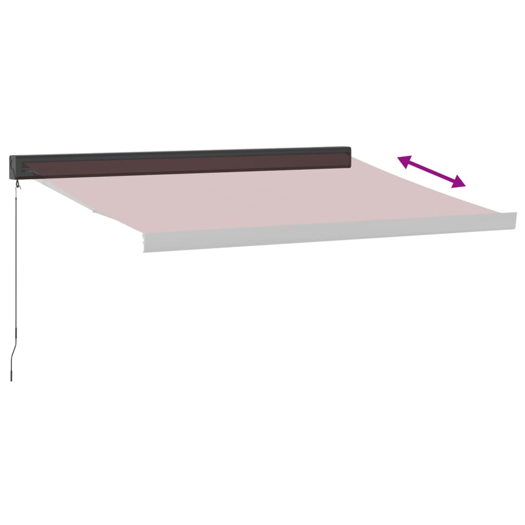 vidaXL Manual Retractable Awning Burgundy 300x250 cm