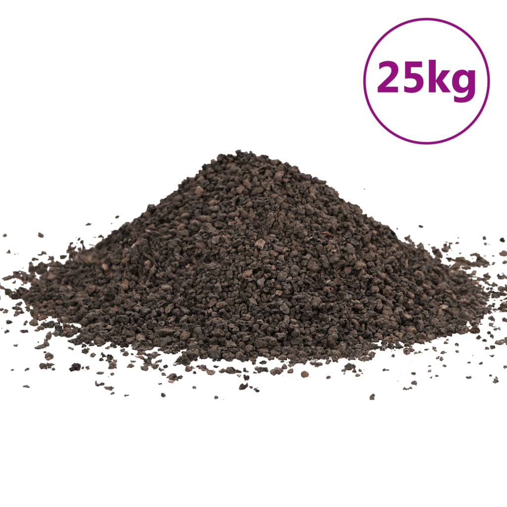 vidaXL Basalt Gravel 25 kg Black 1-3 mm