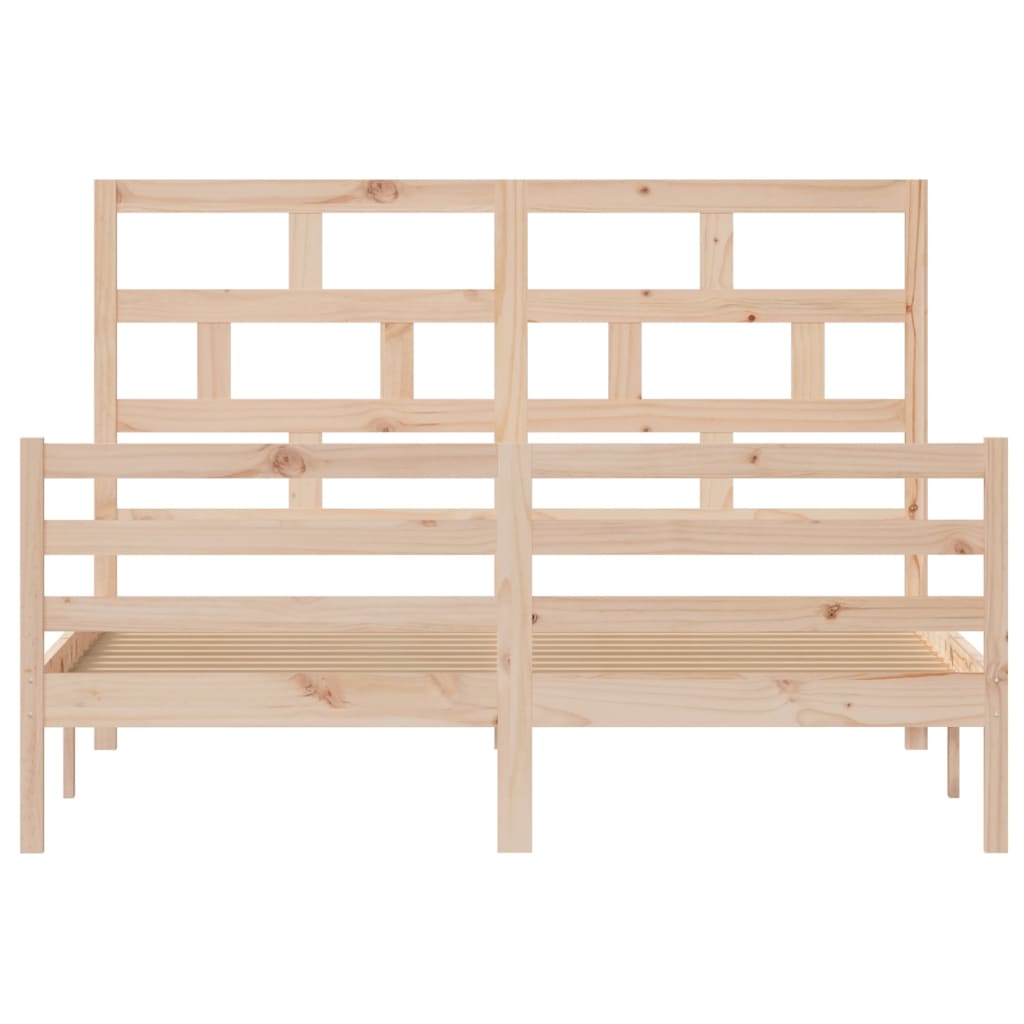 vidaXL Bed Frame without Mattress King Size Solid Wood