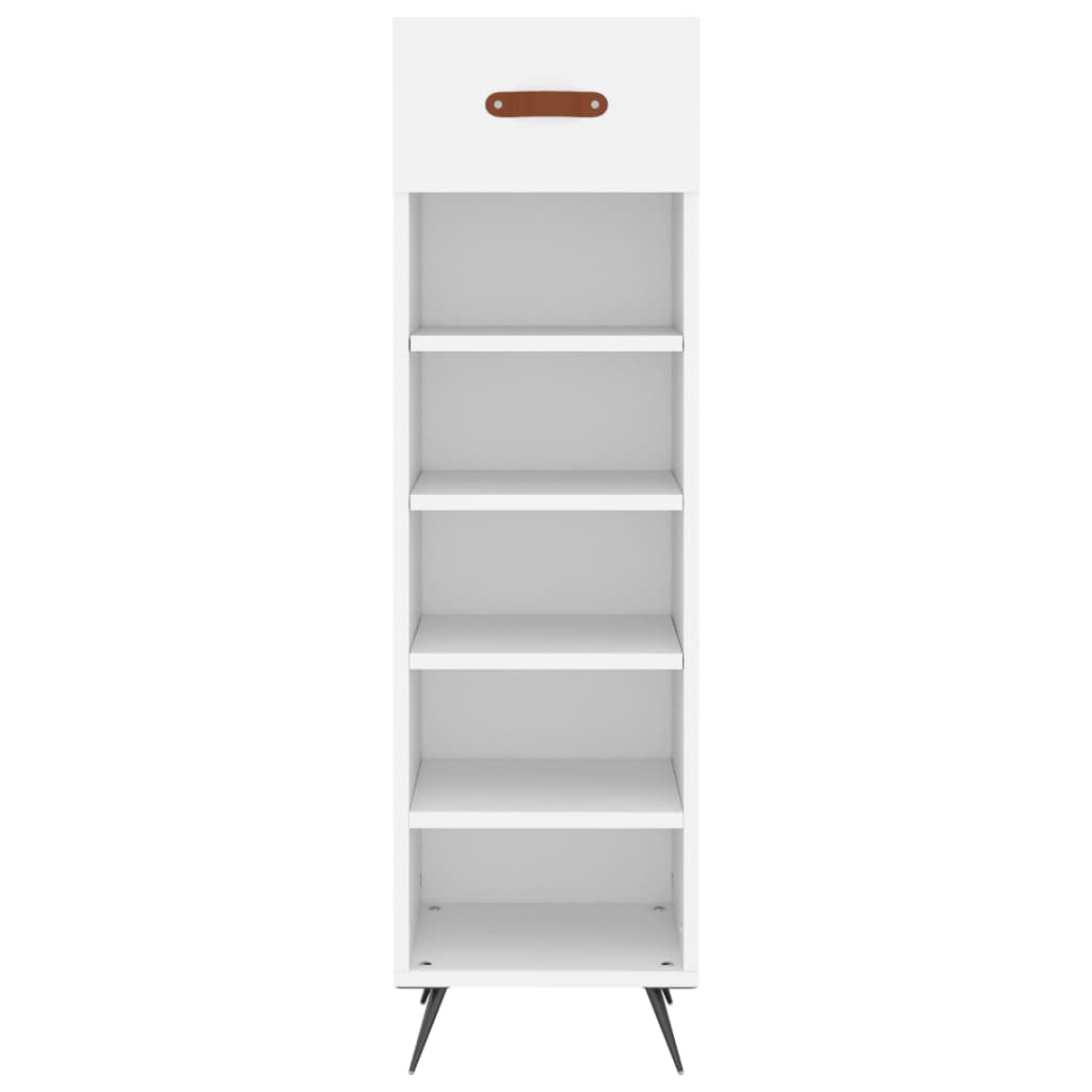 vidaXL Shoe Cabinet White 30x35x105 cm Engineered Wood