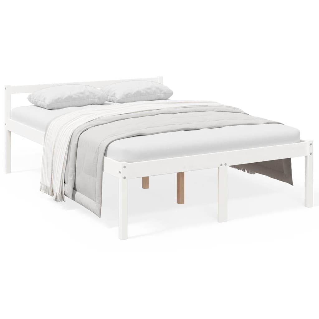 vidaXL Senior Bed without Mattress White 120x200 cm Solid Wood Pine