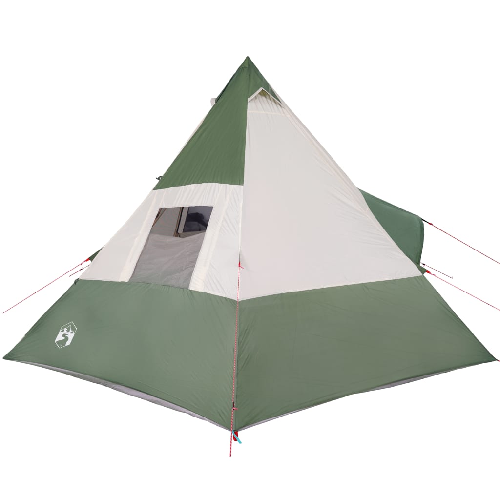 vidaXL Camping Tent Tipi 7-Person Green Waterproof