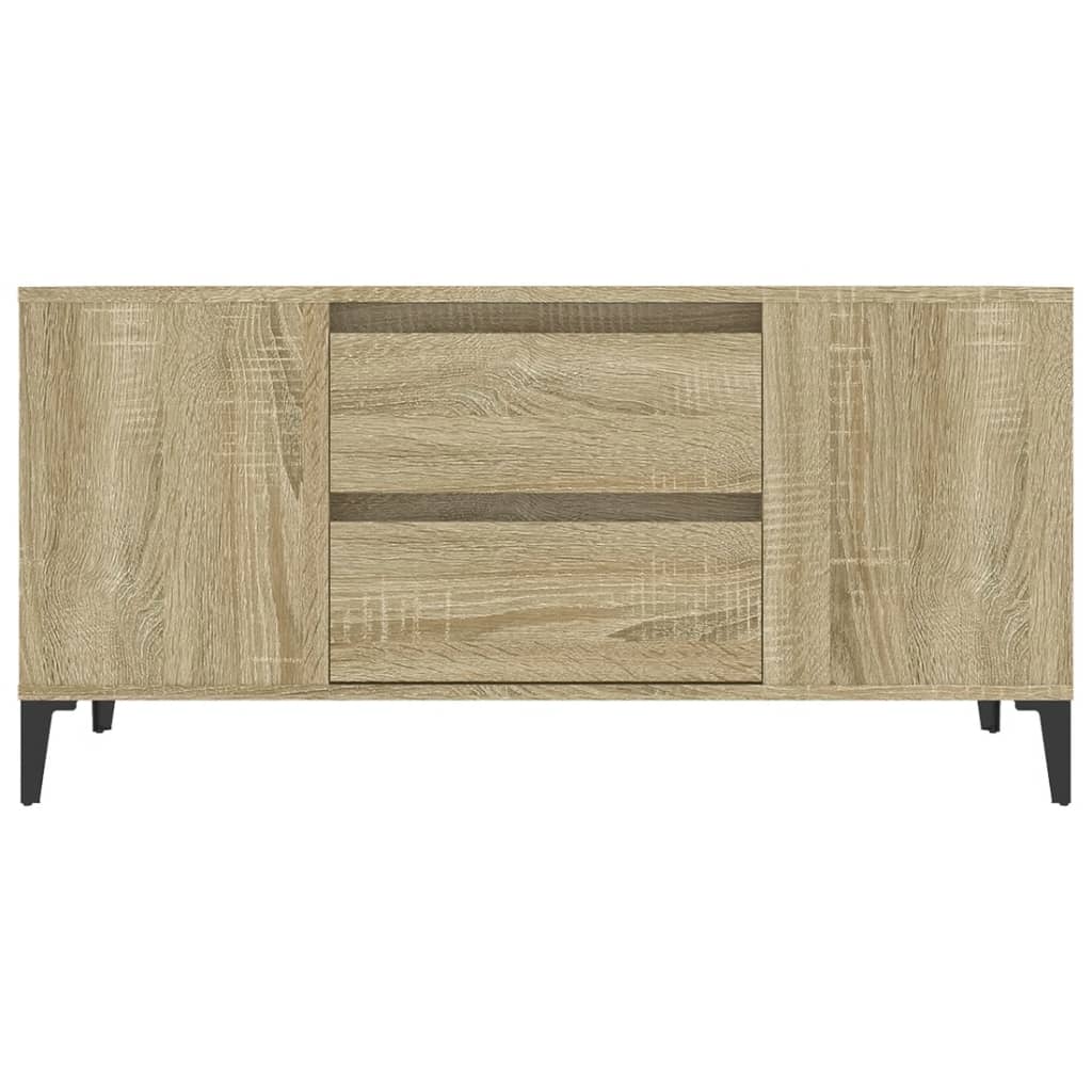 vidaXL TV Cabinet Sonoma Oak 102x44.5x50 cm Engineered Wood