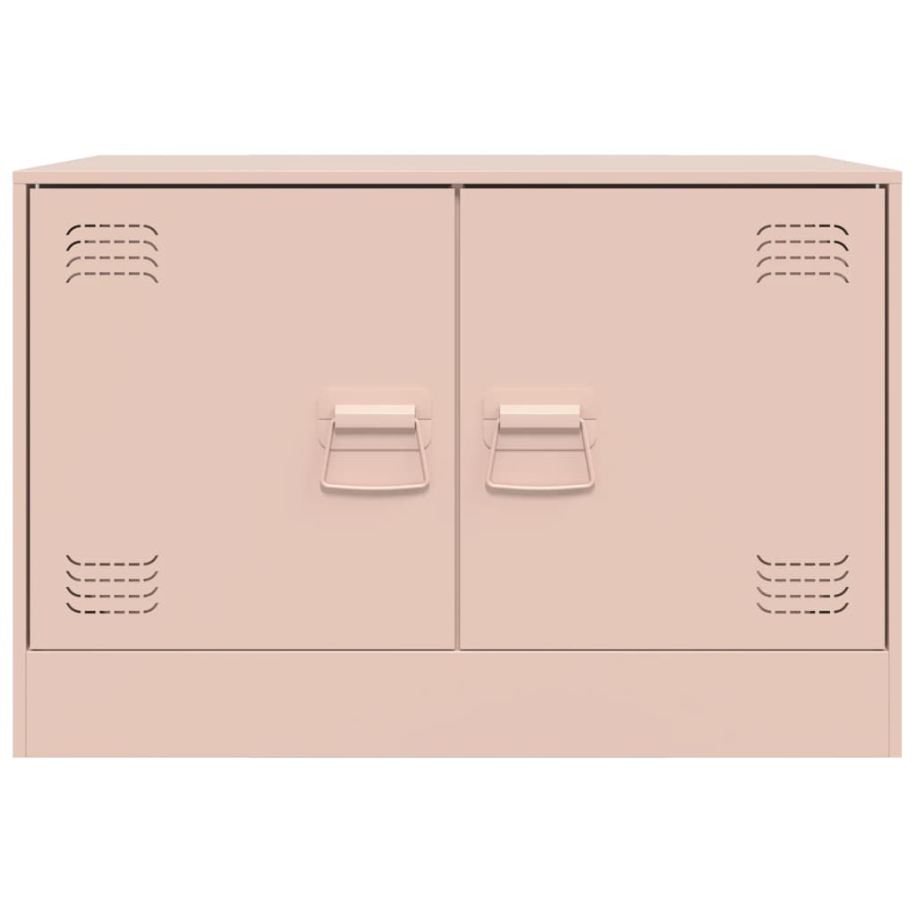 vidaXL TV Cabinet Pink 67x39x44 cm Steel