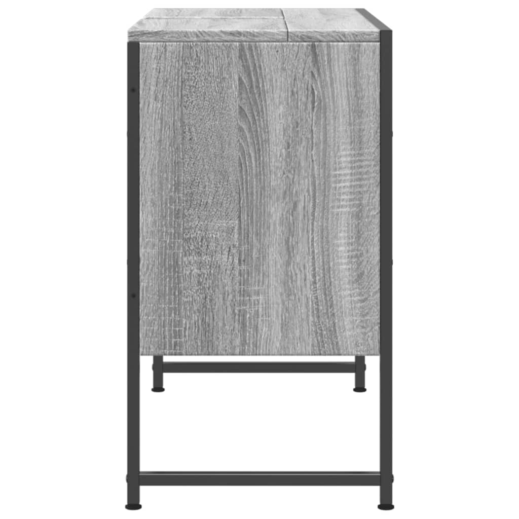 vidaXL Bathroom Sink Cabinet Grey Sonoma 80x33x60 cm Engineered Wood