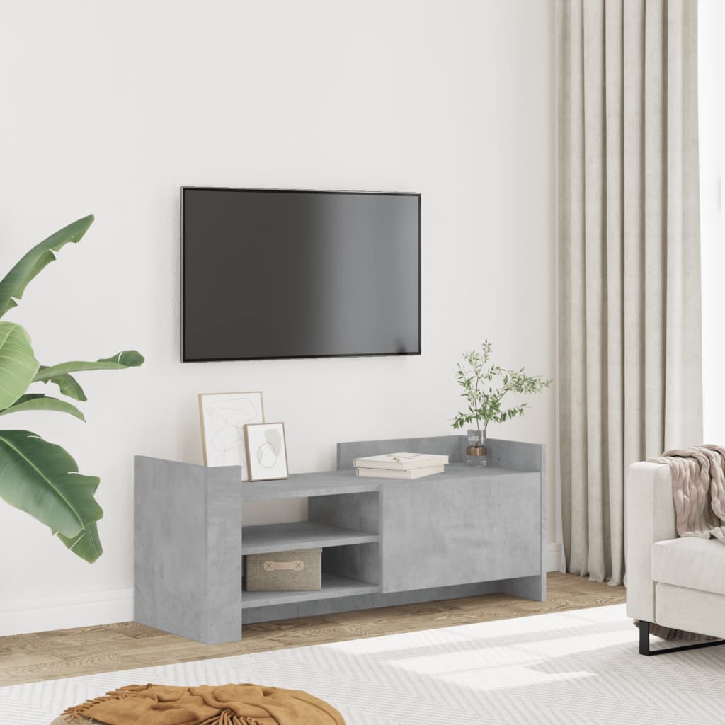 vidaXL TV Cabinet Concrete Grey 100x35x40 cm Engineered Wood