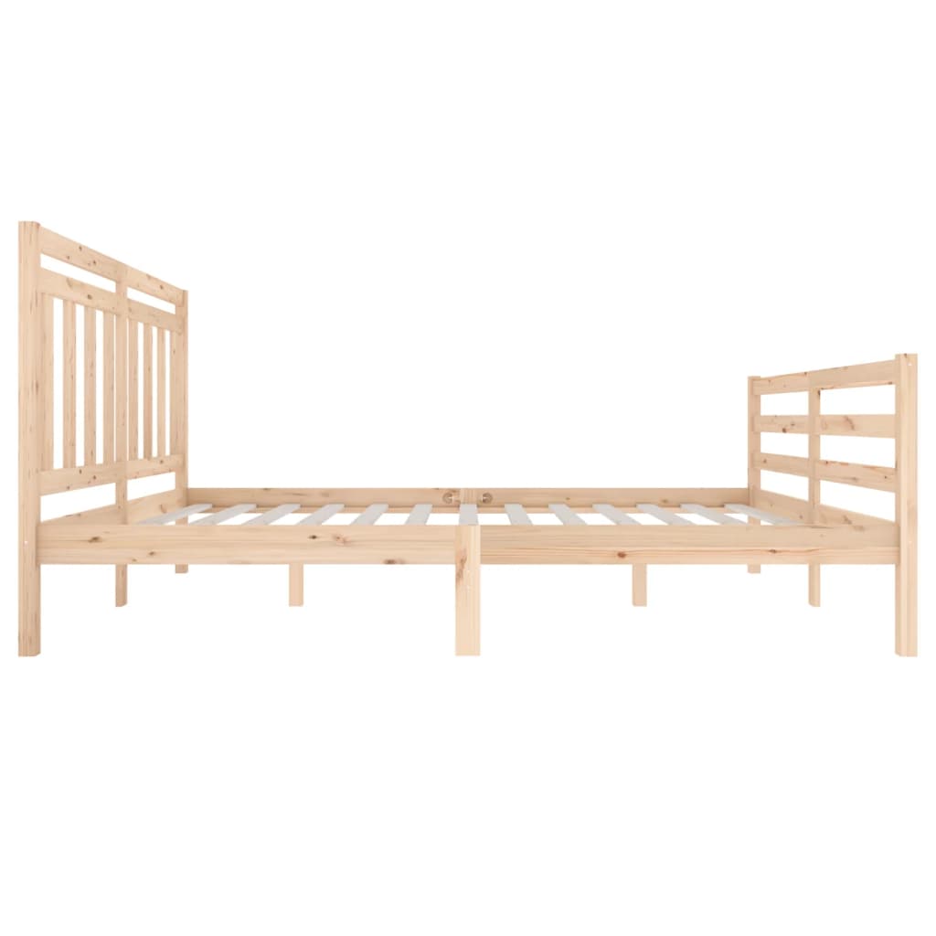 vidaXL Bed Frame without Mattress Solid Wood 140x200 cm (810430+814094)