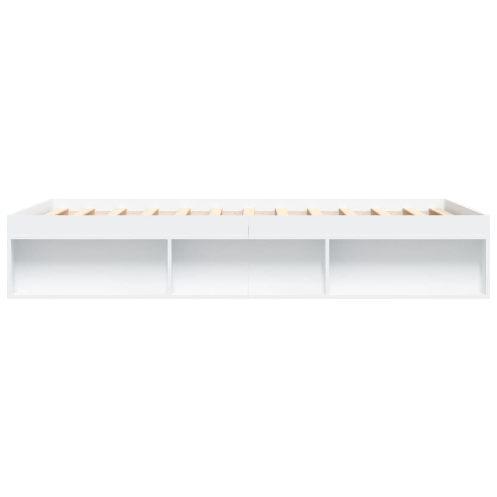 vidaXL Bed Frame without Mattress White 150x200 cm King Size