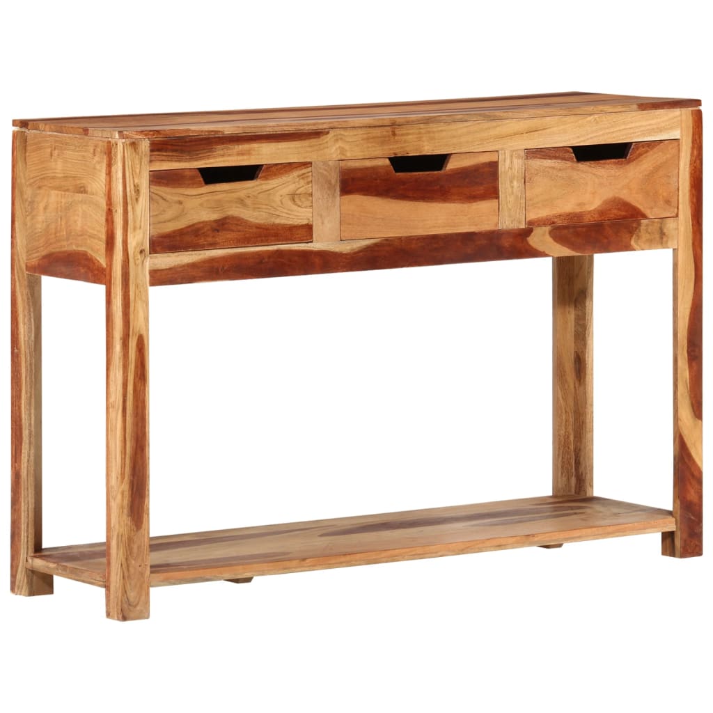 vidaXL Console Table 110x35x75 cm Solid Wood Acacia