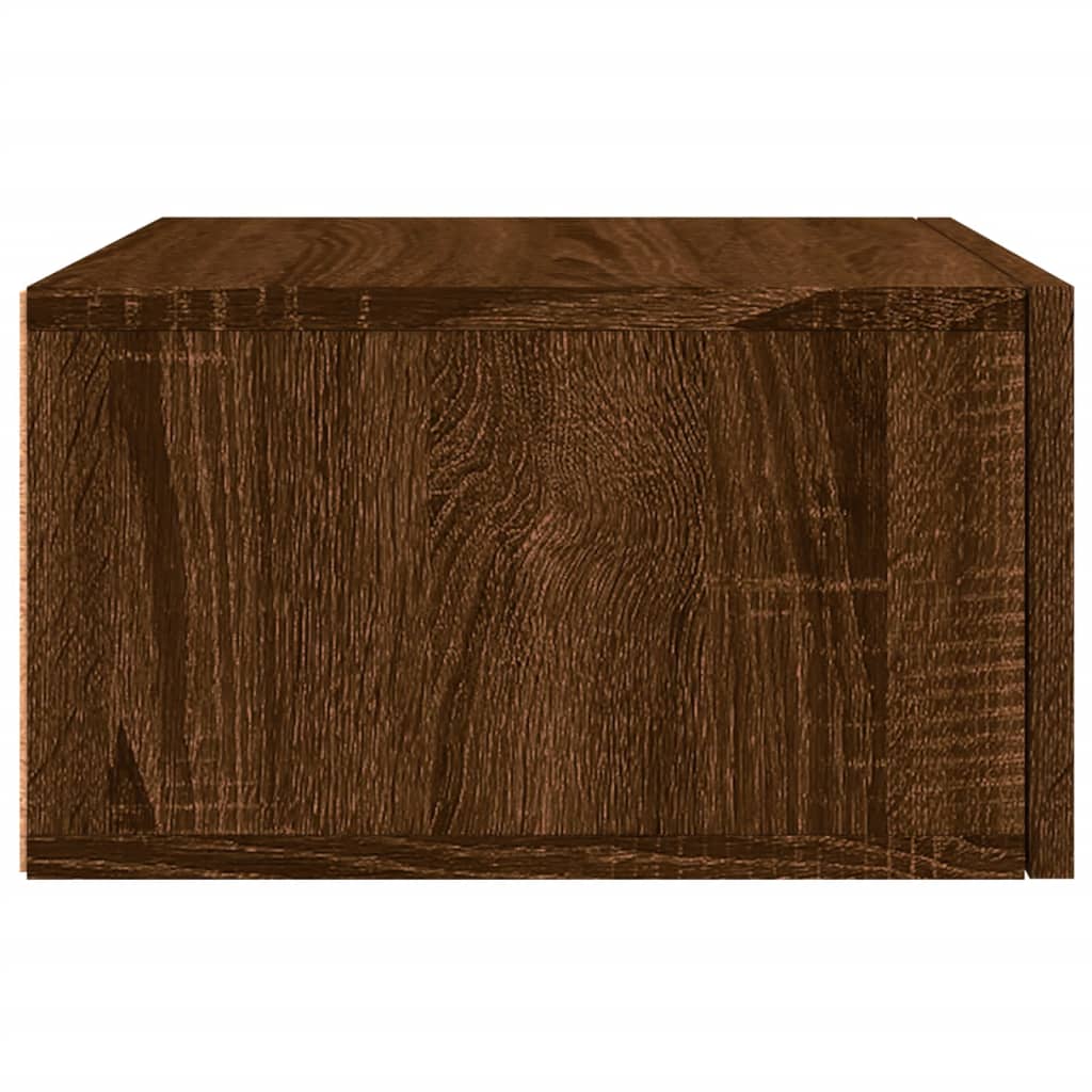 vidaXL Wall-mounted Bedside Cabinet Brown Oak 35x35x20 cm