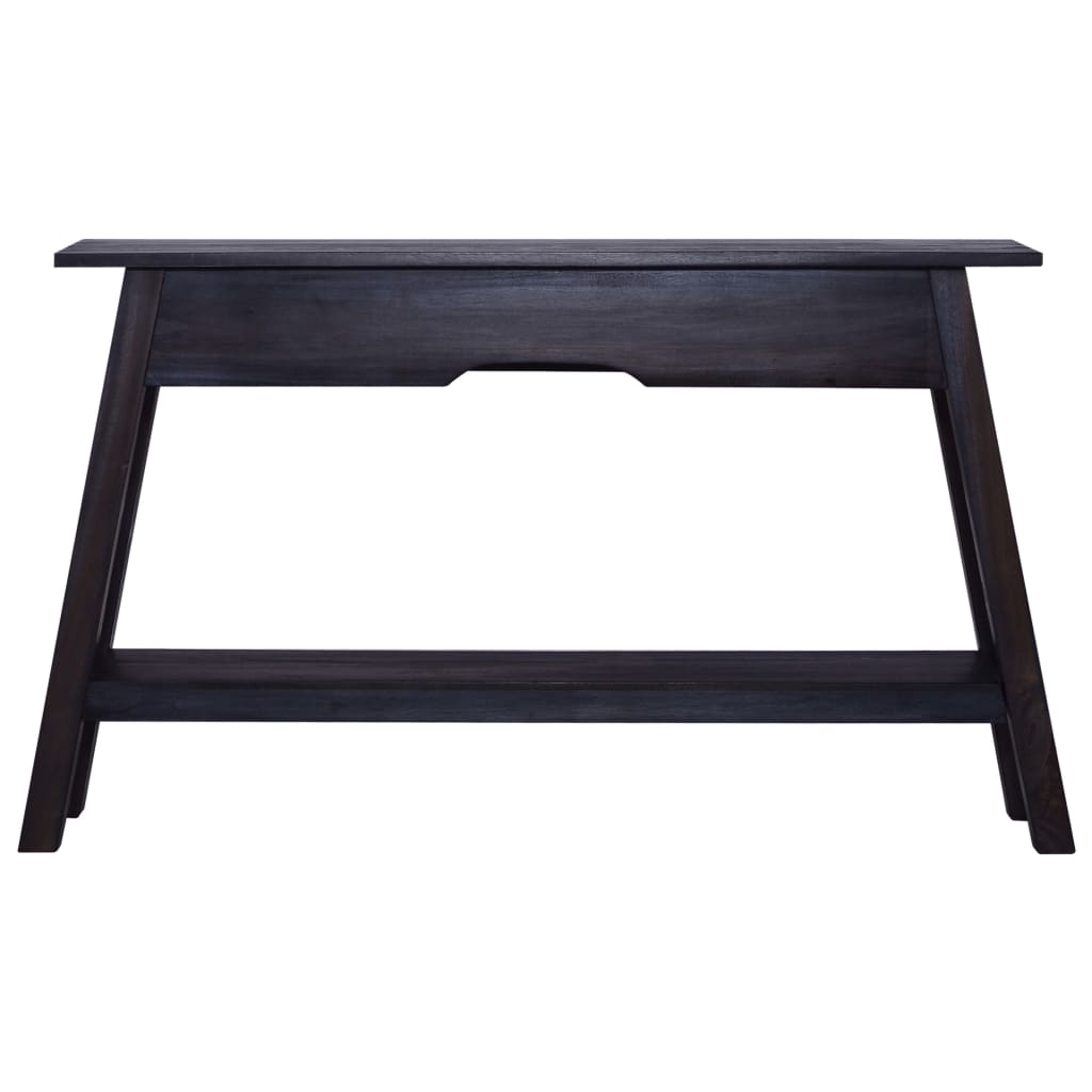 vidaXL Console Table Black 120x30x75 cm Solid Mahogany Wood