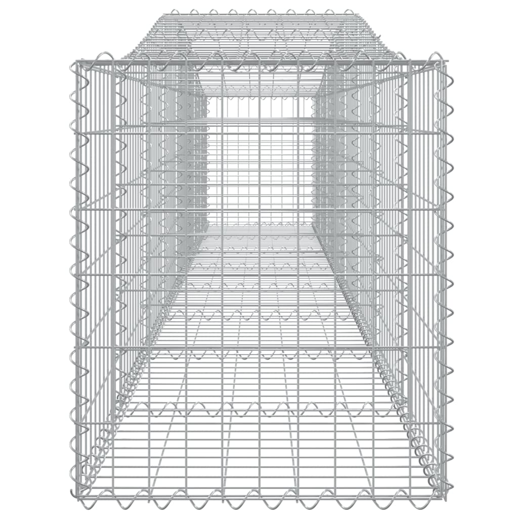 vidaXL Arched Gabion Baskets 6 pcs 400x50x60/80 cm Galvanised Iron