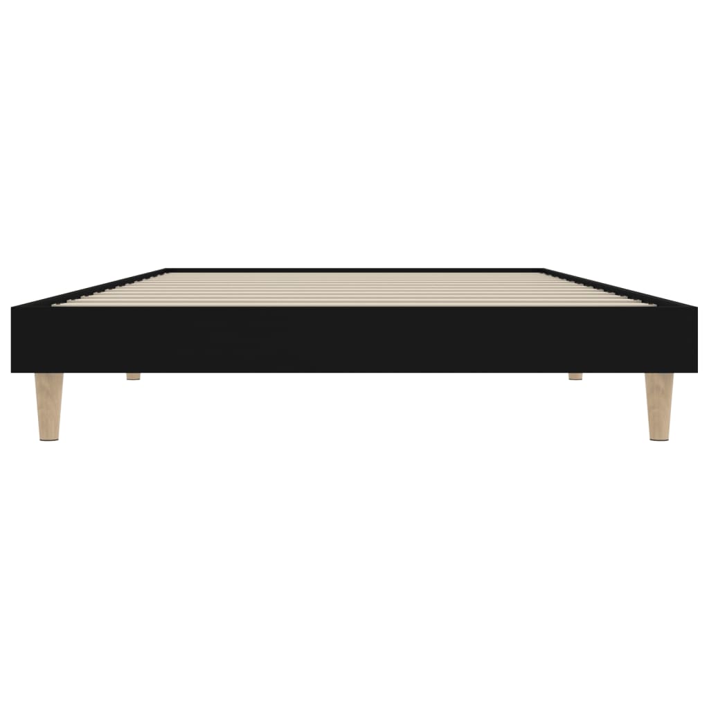 vidaXL Bed Frame without Mattress Black 90x200 cm Engineered Wood