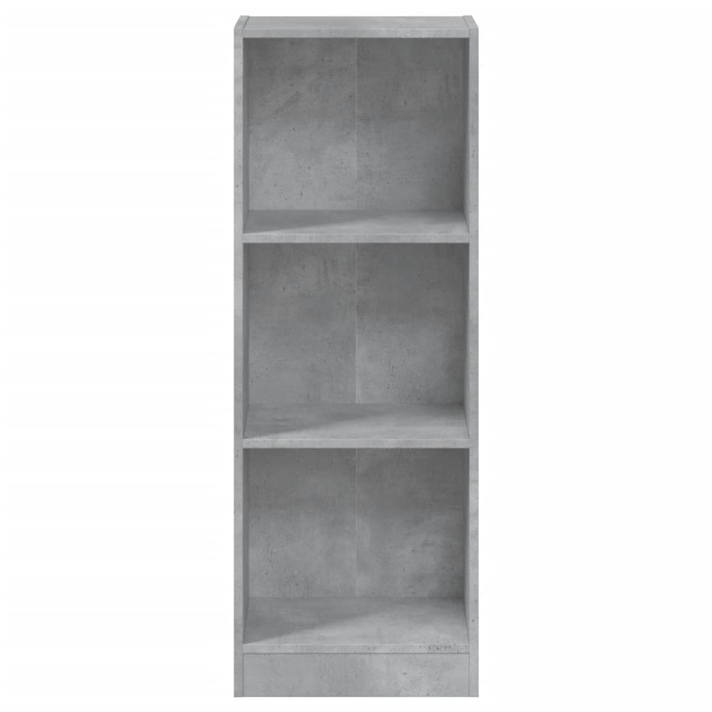 vidaXL 3-Tier Book Cabinet Concrete Grey 40x24x109 cm Engineered Wood