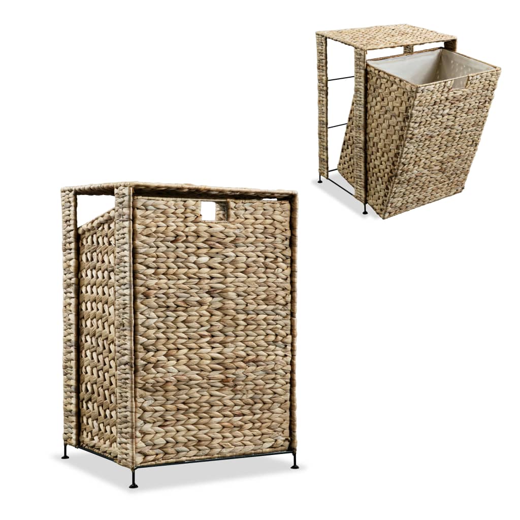 vidaXL Laundry Basket 44x34x64 cm Water Hyacinth