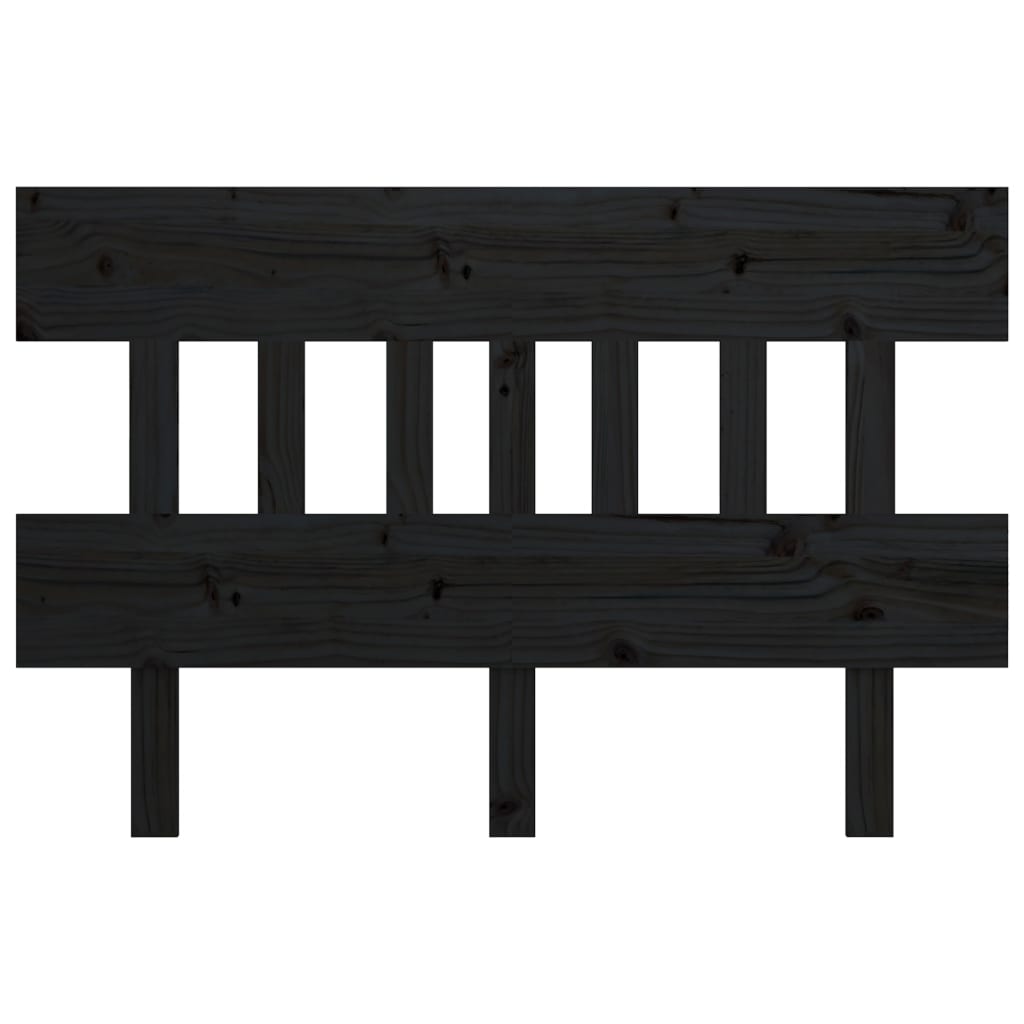 vidaXL Bed Headboard Black 153.5x3x81 cm Solid Wood Pine